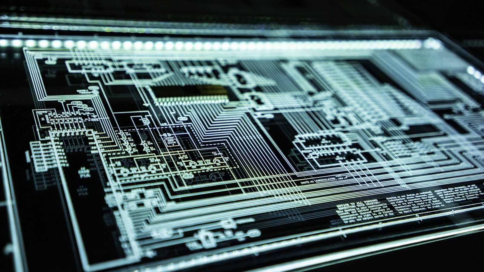 Glowing circuit board representing email encryption for Monterey medical and legal offices